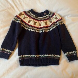 Navy Blue Fair Isle Sweater